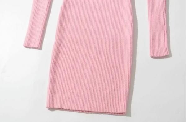 新品✨タイトワンピース✤ノースリ×ランタンスリーブ ピンク フリーサイズ 取り寄せ品】花柄 ドット柄 フリル裾 ノースリーブ タイトミニ