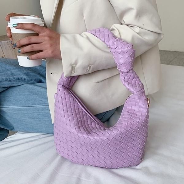 大特価】5色展開 メッシュ 編み込みデザイン ホーボーバッグ
