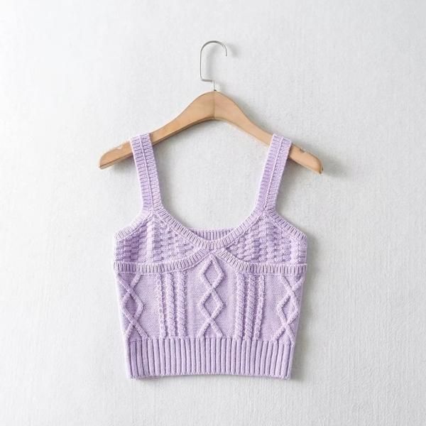 極美品　PINKO クロップド丈 ビスチェ　リブニットキャミソール　ボタン　XS ショップニコニコ ShopNikoNiko かぎ編み ニットビスチェ ma