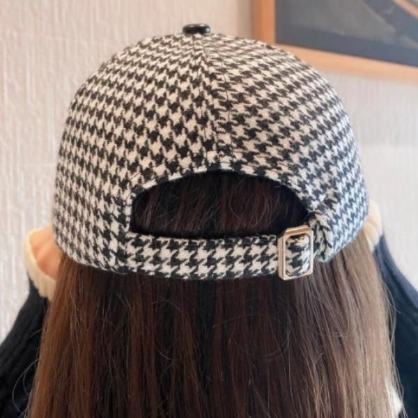 大特価】3色展開 千鳥格子柄 フェイクレザー 合皮 Mロゴ ライン