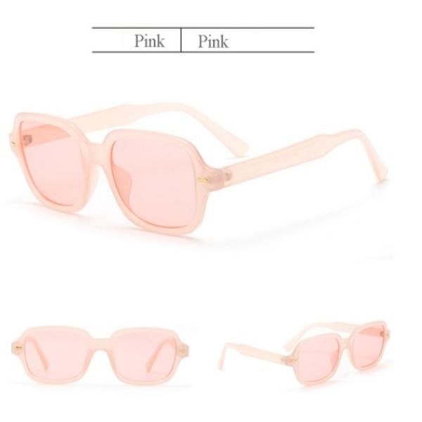 ブラック ピンクレンズ スクエアサングラス サングラス ビッグスクエアサングラス レディース : ZOZOTOWN