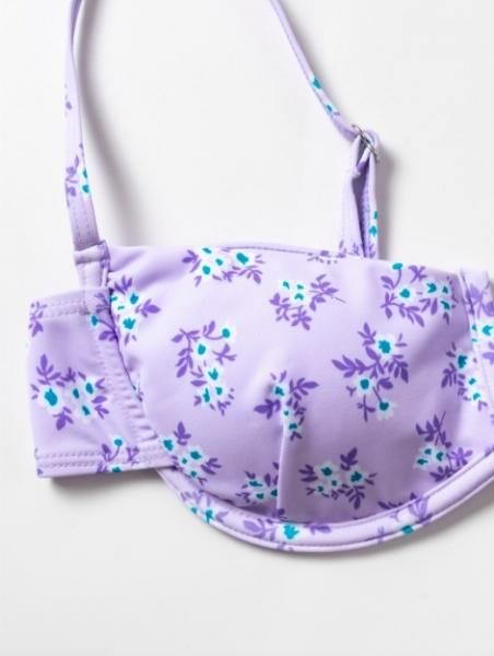 売れ筋商品|||ドレス ワンピース 水着 紫 パープル アンダーワイヤー ラッフル プッシュアップ 花柄 セクシー レディース 大特価】パープル 花柄 フラワー ストリングストラップ アンダー
