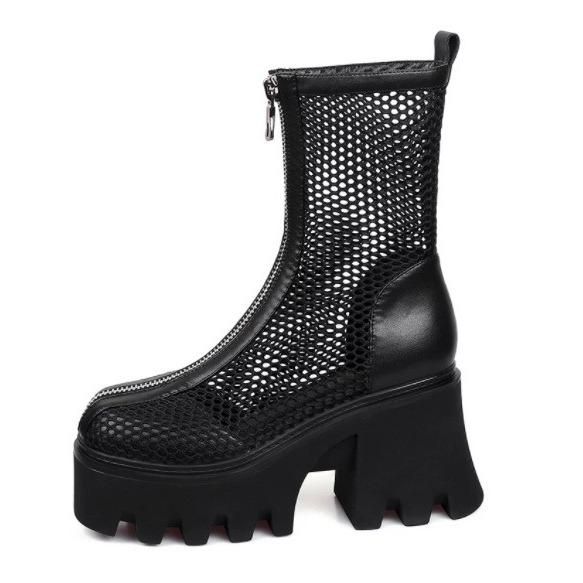 新品 ロベールクレジュリー レザーアンクルブーツ メタリック
