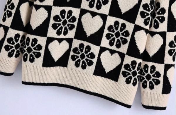 大特価】ブラックxホワイト チェック柄 花柄 フラワー ハート柄 大特価】ブラックxホワイト チェック柄 花柄 フラワー ハート柄