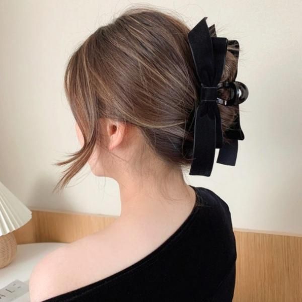 【オーダーページ】　ベルベット　重ねリボン　ビッグ　ヘアゴム クリップ　バレッタ オーダーページ】 ベルベット 重ねリボン ビッグ ヘアゴム