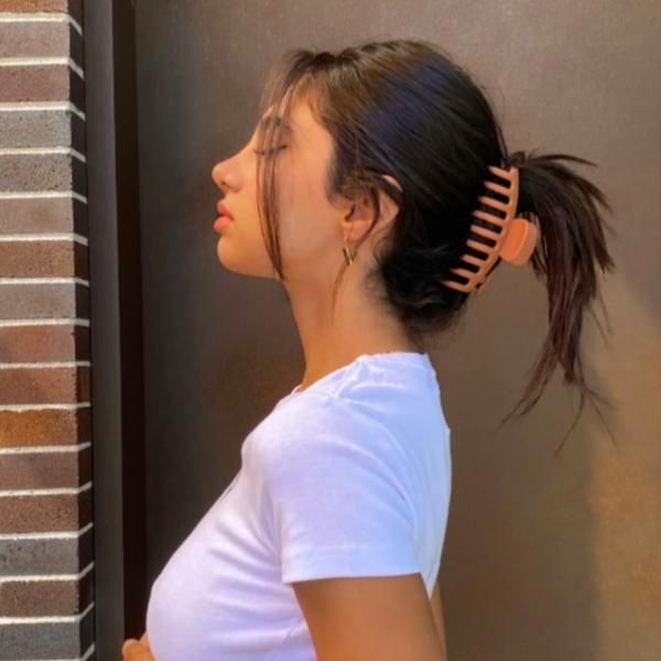 大特価】オレンジ バンスクリップ ヘアクリップ ヘアアクセサリー