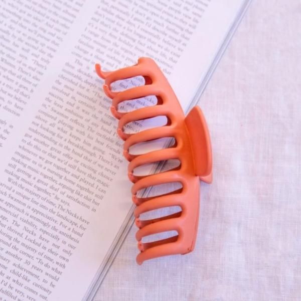 大特価】オレンジ バンスクリップ ヘアクリップ ヘアアクセサリー