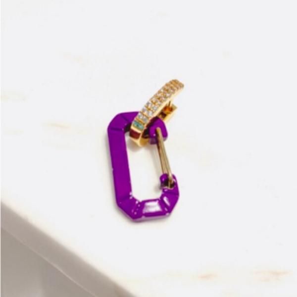 エリザベッタ フランキ ピアス ロゴ ラインストーン スクエア ELISABETTA FRANCHI ロゴ ラインストーン ゴールドメタル ピアス
