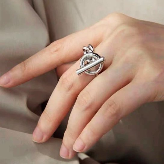 【大特価】シルバー マンテルチェーンリング マンテルリング チェーンリング 指輪 韓国 インポート 通販