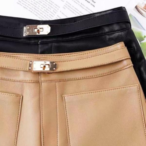 大特価】2色展開 本革 リアルレザー メタルバックル ハイ