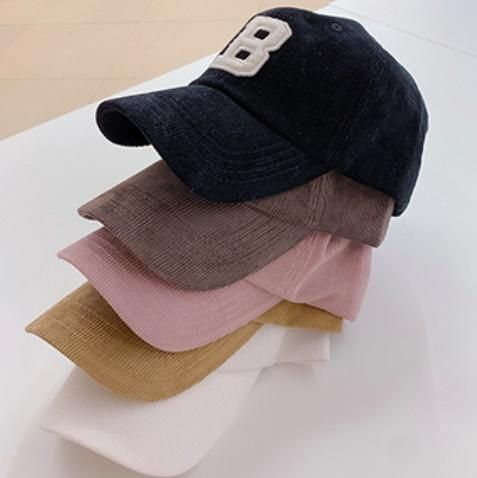 大特価】5色展開 Bロゴ フロントロゴ コーデュロイキャップ