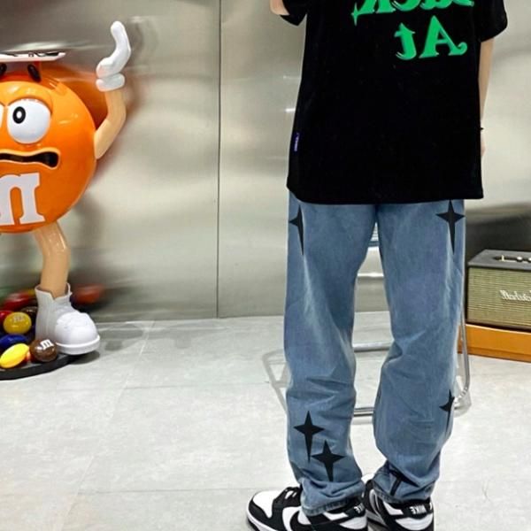 supplier デニム 十字架 Cross Leather Patch Baggy Denim Pants｜SUPPLIER｜デニムパンツ