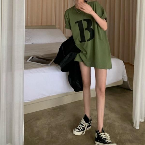 大特価】2色展開 Bロゴ オーバーサイズ ビッグロゴ Tシャツ 半袖