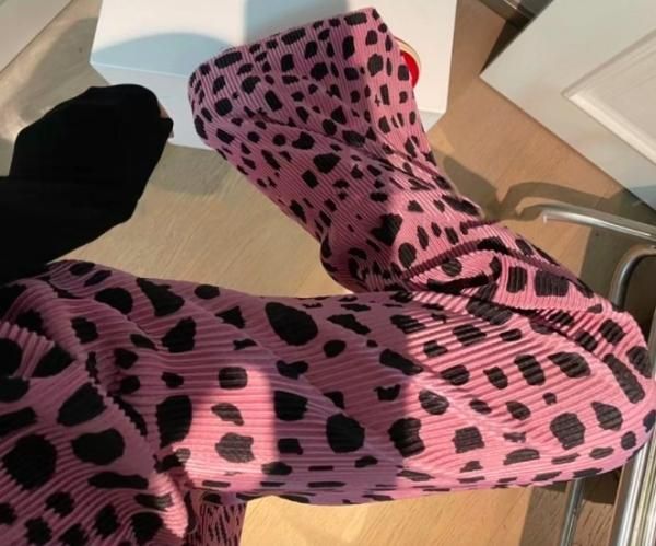 ❤️新品タグ付き❤️R-londonピンクレオパード柄ロングサルエルパンツ❤️完売品 ボムシェル bombshell パンツ・サルエルパンツ レオパード