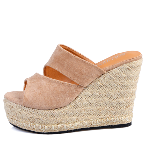 美脚ジュートウェッジ★COACH★Espadrille スエード サンダル 大特価】3色展開 フェイクスエード 合皮 カットアウト 厚底