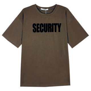 【大特価】2色展開 Security フロントロゴ ラウンドネック Tシャツ 半袖 トップス カットソー 韓国 インポート 通販