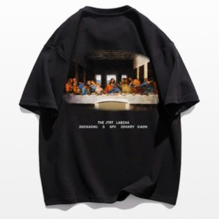 【大特価】 Last Supper 最後の晩餐 フロントプリント ユニセックス Tシャツ 半袖 トップス カットソー インポート 通販