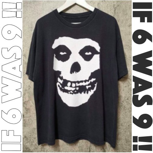 【大特価】ブラック MISFITS ウォッシュ加工 ビンテージ古着風 ユニセックス Tシャツ 半袖 トップス カットソー インポート 通販