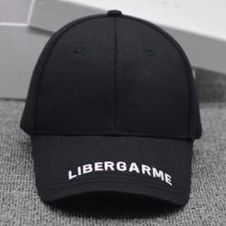 【大特価】ブラック LIBERGARME フロントロゴ キャップ ベースボールキャップ 帽子 インポート 通販