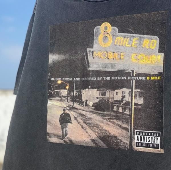 大特価】ブラック Eminem 8Miles 8マイル エミネム フォトプリント T
