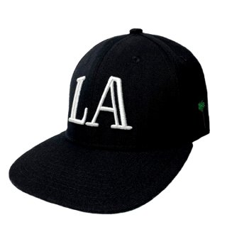 【大特価】ブラック LA LAロゴ フロントロゴ ベースボールキャップ パームツリー ヤシの木 キャップ 帽子 インポート 通販