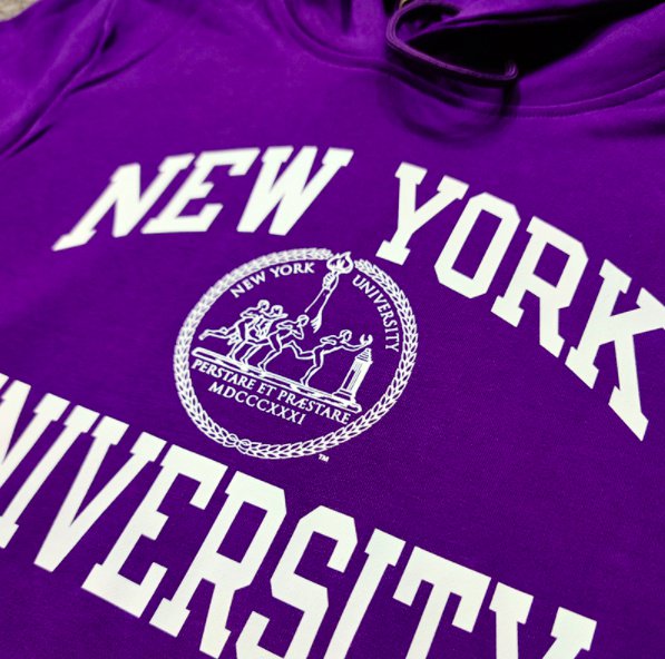 大特価】2色展開 フロントロゴ NEW YORK UNIVERSITY カレッジプリント