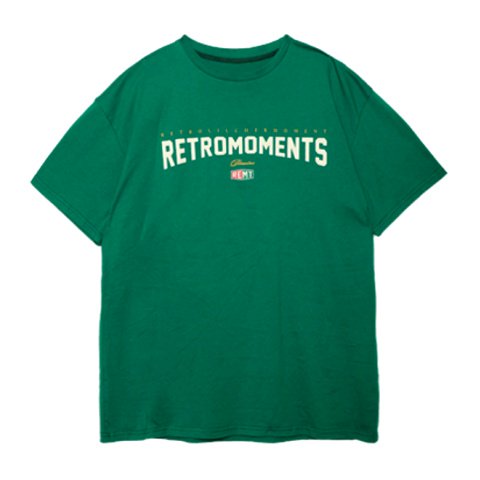 【大特価】2色展開 フロントロゴ RETROMOMENTS オーバーサイズ Tシャツ 半袖 トップス カットソー インポート 通販