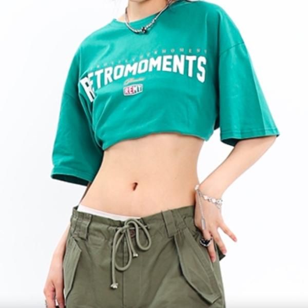 大特価】2色展開 フロントロゴ RETROMOMENTS オーバーサイズ T