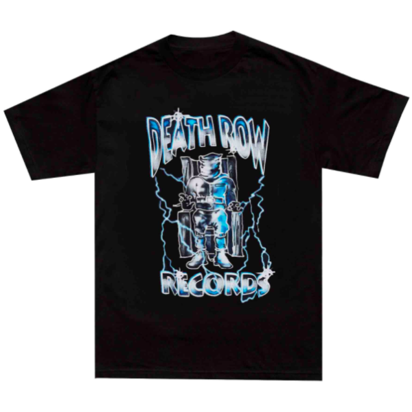 【大特価】ブラック Death Row Records フロントプリント オーバーサイズ ユニセックス Tシャツ 半袖 トップス カットソー