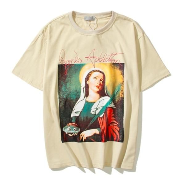 nu.de vintagecloset アートプリント 長袖Tシャツ ベージュ nu.de vintagecloset アートプリント 長袖Tシャツ ベージュ nu