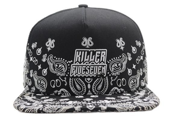 【美品】FR2GOLF ペイズリー バンダナ キャップ　 NYロゴ キャップ 大特価】ブラック KILLER FIVE SEVEN ペイズリー柄 バンダナ柄