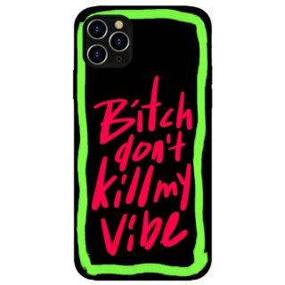 【大特価】2色展開 ペイントデザイン クリア Bitch don’t kill my vibe iphoneケース モバイルケース モバイルケース インポート 通販