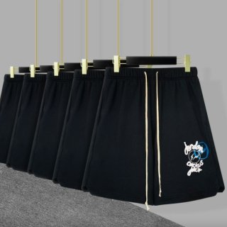 【大特価】ブラック ロゴデザイン ユニセックス ハーフパンツ ショートパンツ インポート 通販