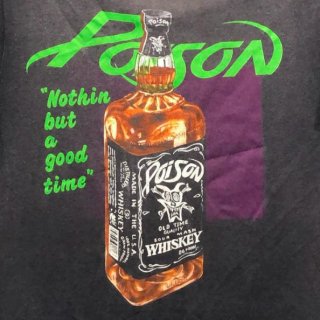 【大特価】ブラック Poison フロントプリント ビンテージ古着風 ユニセックス Tシャツ 半袖 トップス カットソー インポート 通販