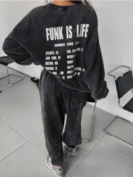 Sudo Pigment sw 「FUNK IS LIFE」 セットアップ 大特価】ブラック セットアップ FUNK IS LIFE フロントロゴ ウォッシュ