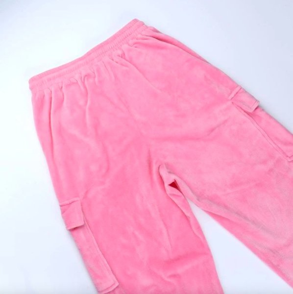【大特価】ピンク ベロア ベルベット トラックジャケット ベロアパンツ ロングパンツ カーゴパンツ セットアップ