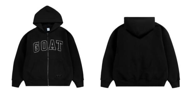 大特価】5色展開 GOAT フロントロゴ ジッパー ジップアップ