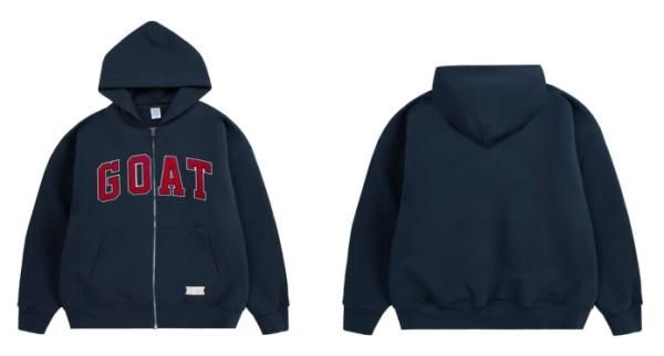 大特価】5色展開 GOAT フロントロゴ ジッパー ジップアップ