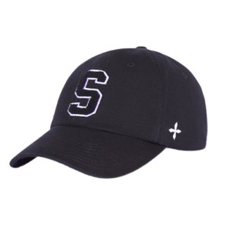 【大特価】ブラック Sロゴ フロントロゴ クロス 十字架  ベースボールキャップ キャップ 帽子 インポート 通販