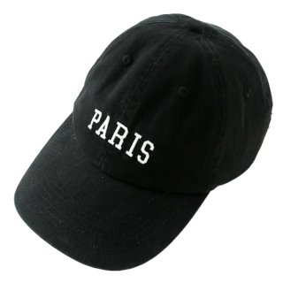 【大特価】ブラック PARIS フロントロゴ ベースボールキャップ キャップ 帽子 インポート 通販