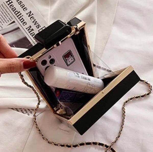 大特価】2色展開 PARIS アクリルバッグ クリアバッグ パーティー