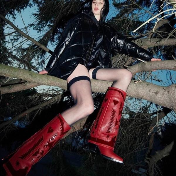 ANDMARY】Heart point western boots