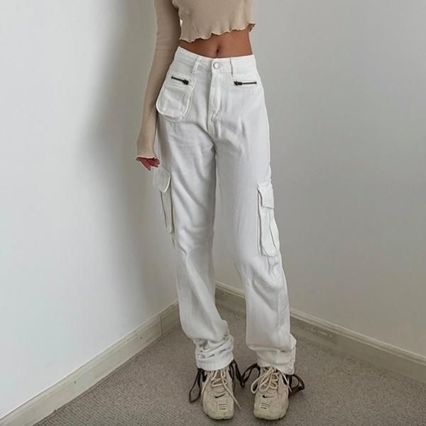 【美品】コムサモデルズ　シンプルベーシック無地カジュアル　ストレートカーゴパンツ コムサモデルズ（COMME CA MODELS）｜パンツ｜その他パンツ一覧1