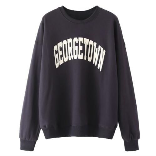 大特価】ネイビー Georgetown フロントロゴ スウェット