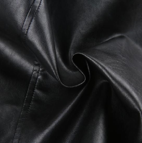 大特価】ブラック フェイクレザー 合皮 ライダースデザイン