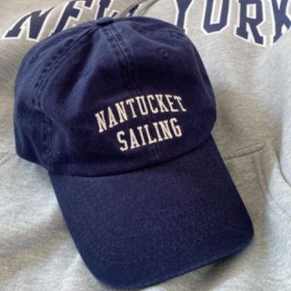 【大特価】ネイビー フロントロゴ nantucket sailing ベースボールキャップ キャップ 帽子 インポート 通販