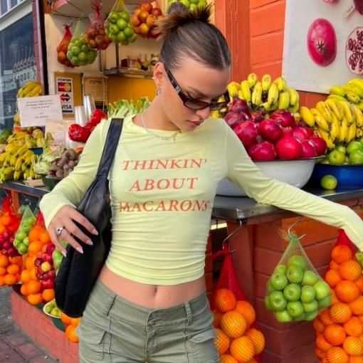 トップス makaroni Pasta Graphic Tee For Women | Factory