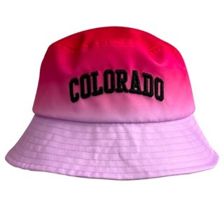 【大特価】5色展開 タイダイ柄 染めプリント フロントロゴ Colorado バケットハット バケハ 帽子