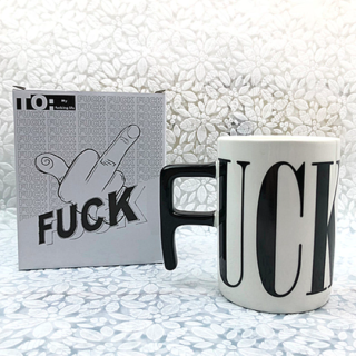 【大特価】ホワイト FUCK デザインマグカップ マグカップ コップ 海外インテリア インポート 通販