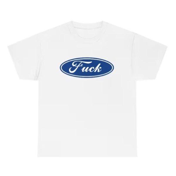 【大特価】5色展開 ユニセックス fuck Ford パロディ Tシャツ 半袖 トップス カットソー インポート 通販